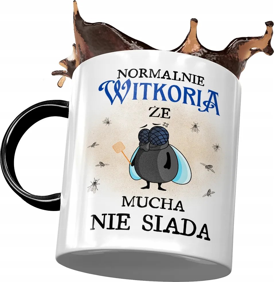 Fekete Bögre Viktória Barátnőknek Ajándék Nyomtatott Fotóval