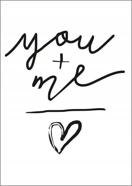 Poszter Keret Nélkül Valentin nap Love You and Me szerelem Te És Én P989_40x50