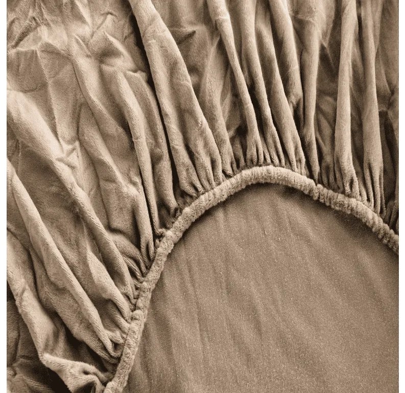Mikropolar fleece lepedő NOLVIA 200x220 cm bézs