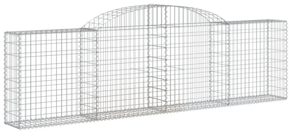 9 db íves horganyzott vas gabion kosár 300x30x80/100 cm