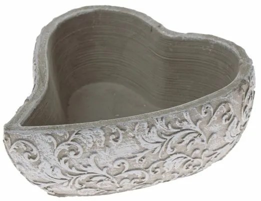 Beton virágcserép szív Orient, 16 x 6 x 18 cm, betonból