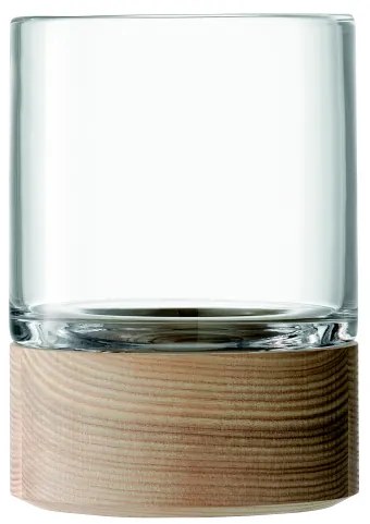 LSA International LSA Lotta üvegváza kőrissel, 18cm, kézzel készített
