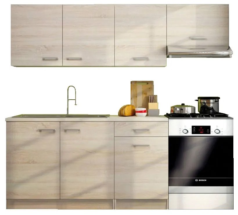 Hit Konyha 180 cm - sonoma tölgy N