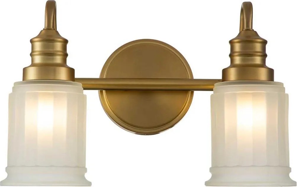 Quoizel QZ-SWELL2-BB-BATH-LED Fürdőszobai fali lámpatest SWELL, 2×G9/3W, 230V, IP44, aranyszínű