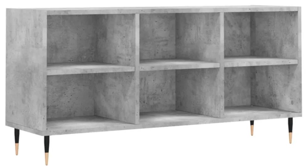 betonszürke szerelt fa TV-szekrény 103,5x30x50 cm