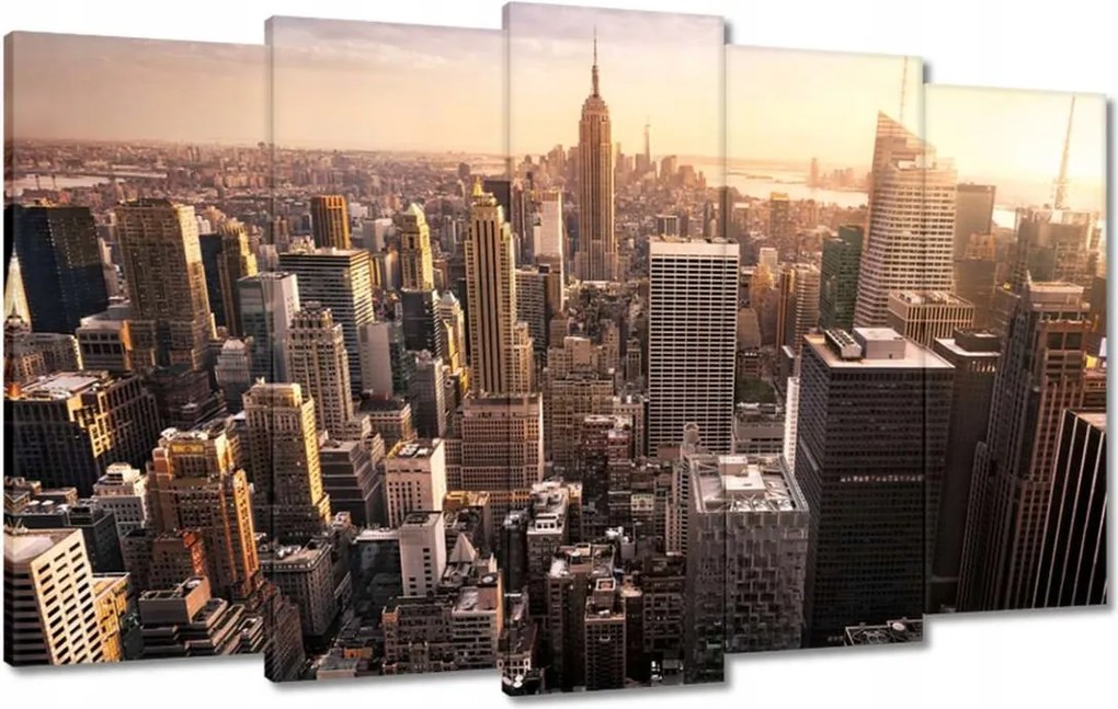 Festmények 100x60 New York felülnézet