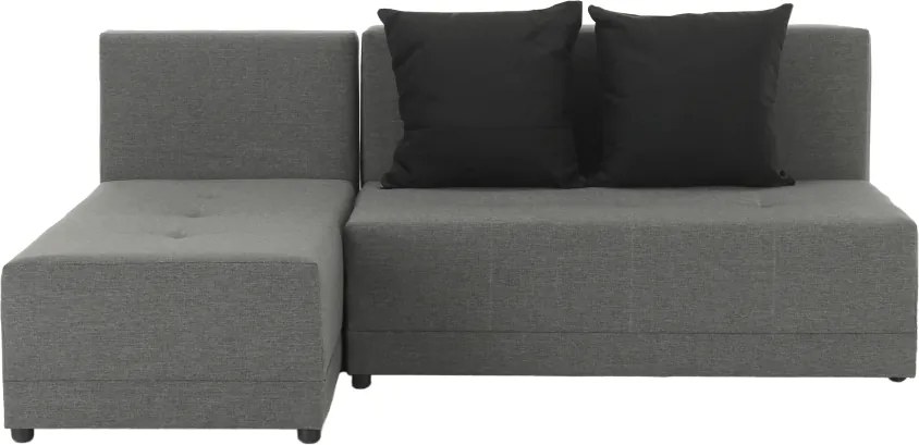 Sarokülőgarnitúra, szürke/fekete, balos, MEXX