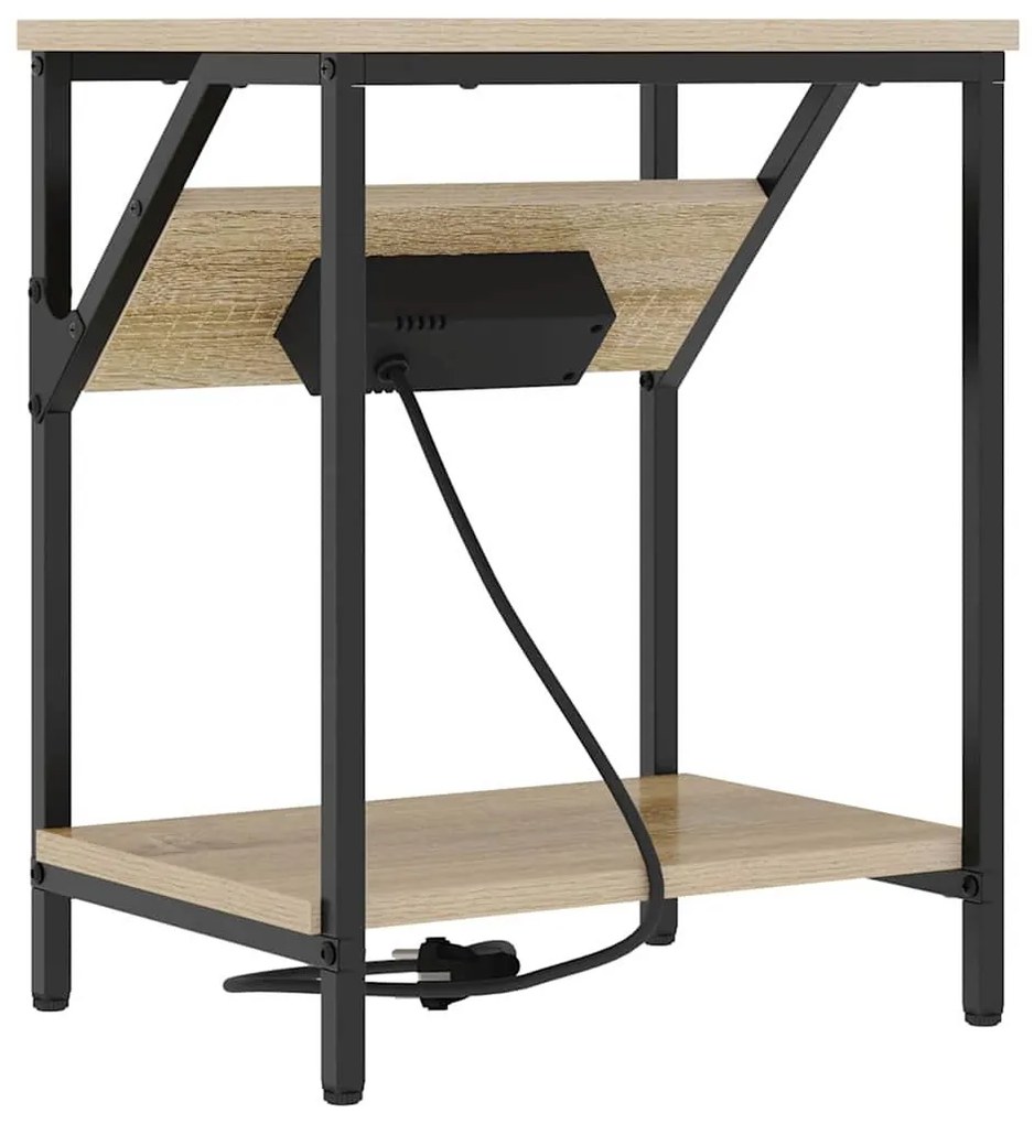 Éjjeli Szekrények 2 pcs sonoma tölgy 38 x 30 x 48 cm Faanyag