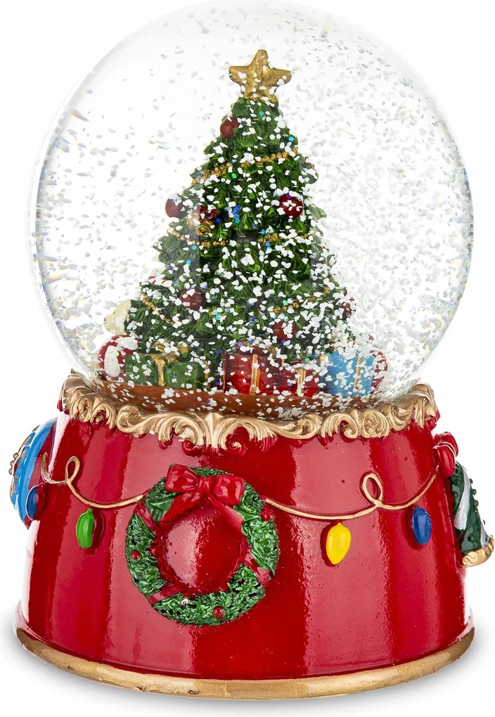 Karácsonyi zenedoboz Karácsonyfa üveggömb Karácsony színes