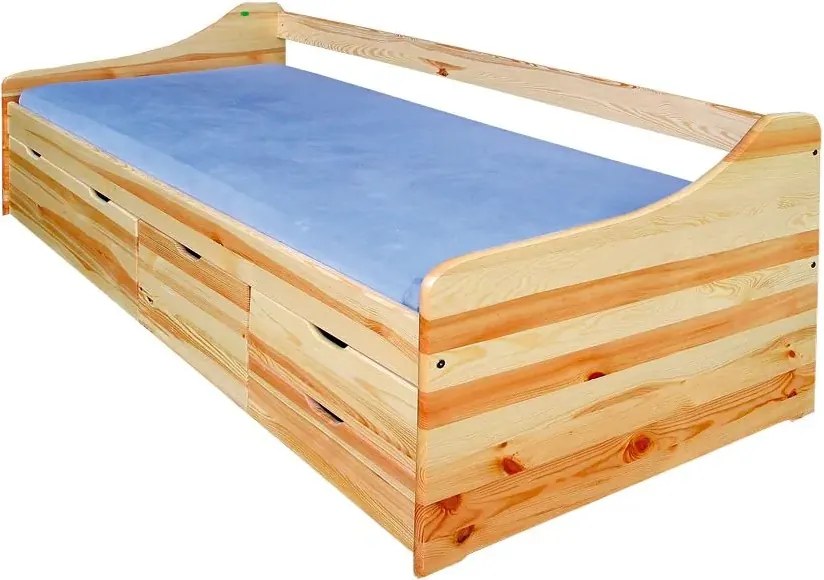 4 fiókos Janó fenyő ágykeret 90x200