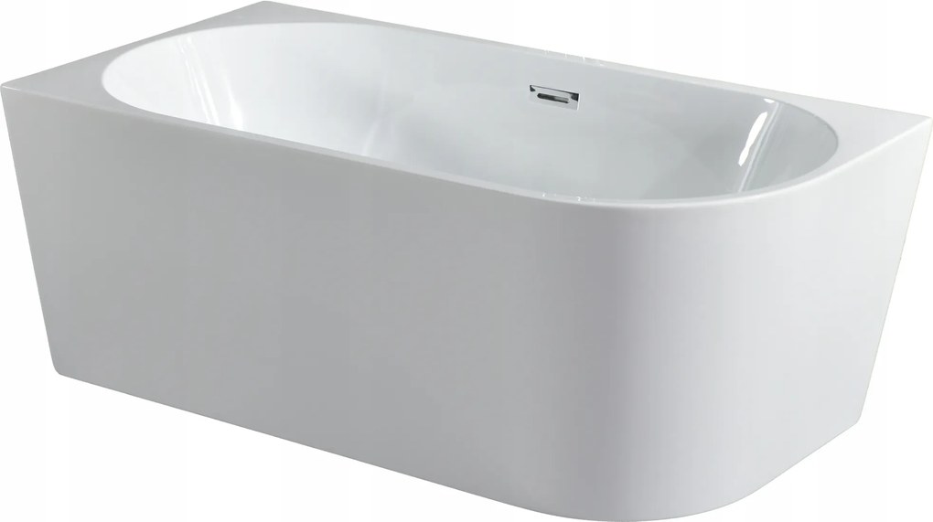 Szabadonálló falra szerelhető sarokkád 150x75 balos túlfolyó szifonnal