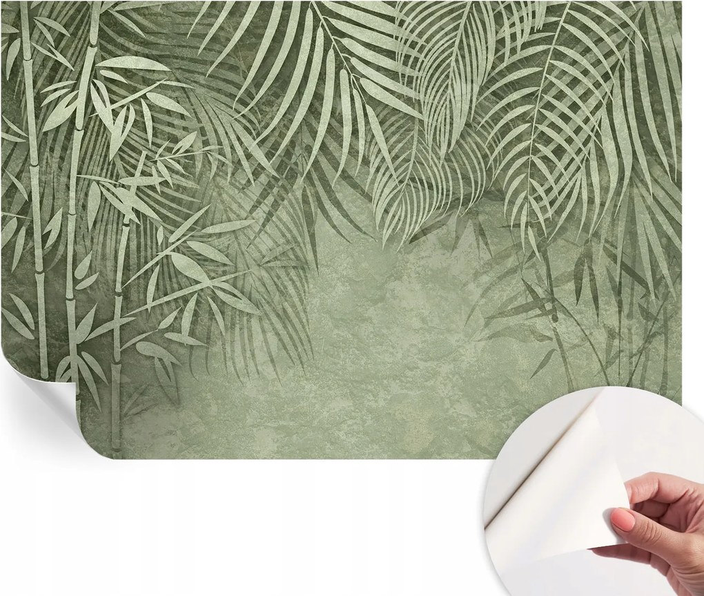 Design fali fotótapéta öntapadós bambusz paradicsom 104x70 cm