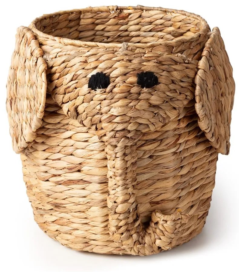 Natúr színű vízijácint játéktároló kosár ø 30x35 cm Elephant – Compactor