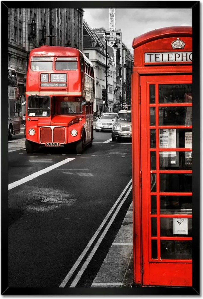 Poszterek keretben 40x60 Londoni fülke