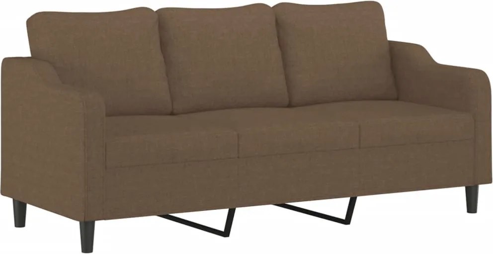 vidaXL 3 személyes barna szövetkanapé 180 cm