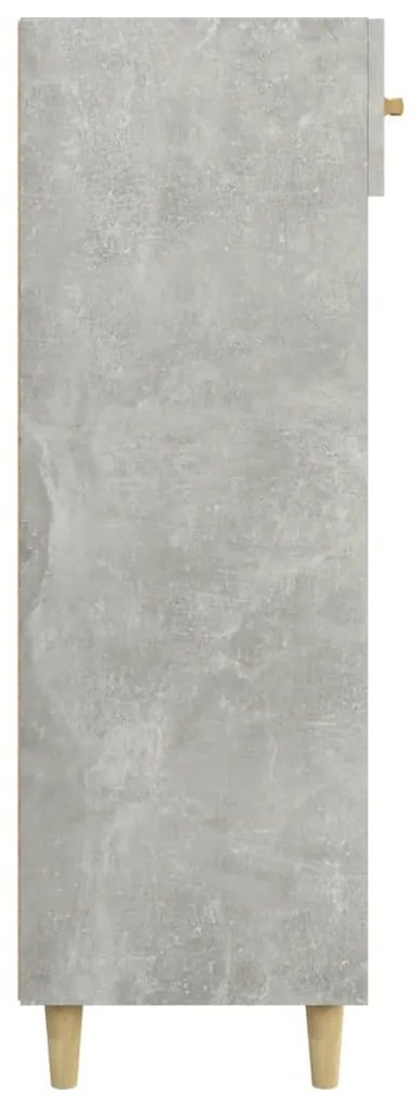betonszürke szerelt fa cipőszekrény 60 x 35 x 105 cm