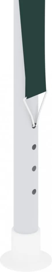 zöld rendezvénysátor oldalfalakkal 4 x 9 m 90 g/m²