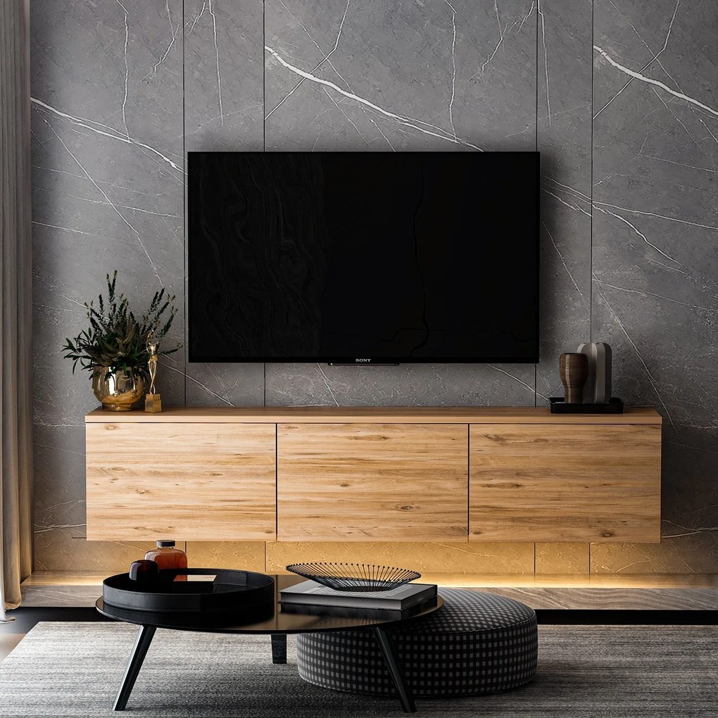 TV szekrény Neon Illuminated - Atlantic Pine