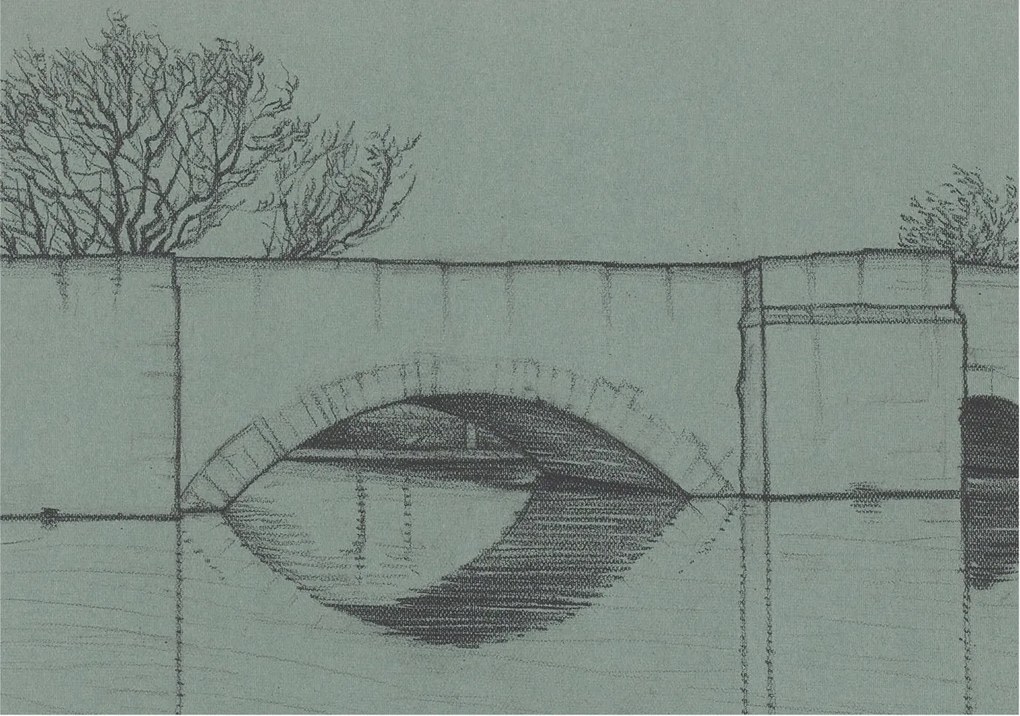 Flizelin tapéta falra Prémium ívhíd 208x146 ragasztó