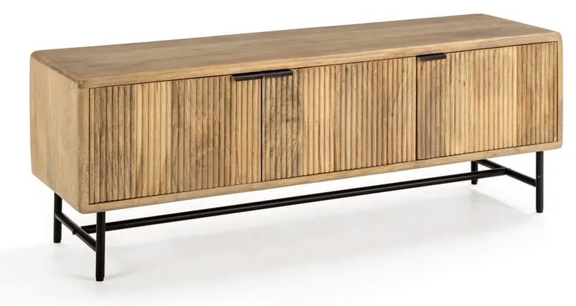 Natúr színű mangófa TV-állvány 145x50x40 cm Mundra – MOME