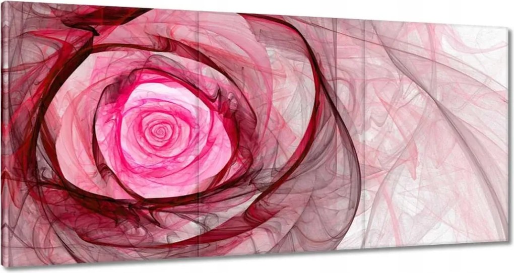 Vászonkép 180x90 Rózsaszín fraktál rózsa