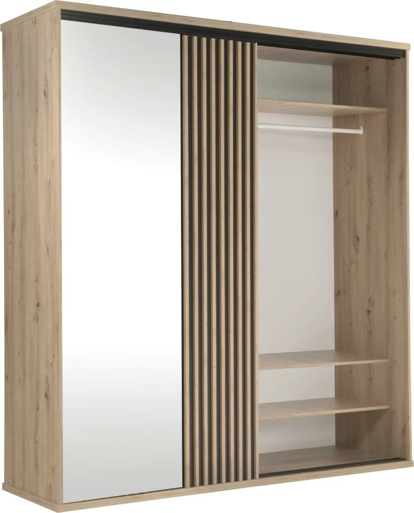 Ruhásszekrény 199 cm Artisan tölgy színben – MODERNO C‑15