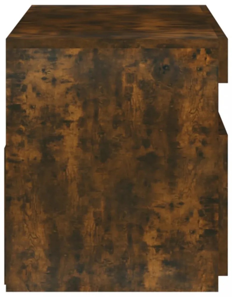 füstös tölgy színű TV-szekrény LED-világítással 75 x 35 x 40 cm