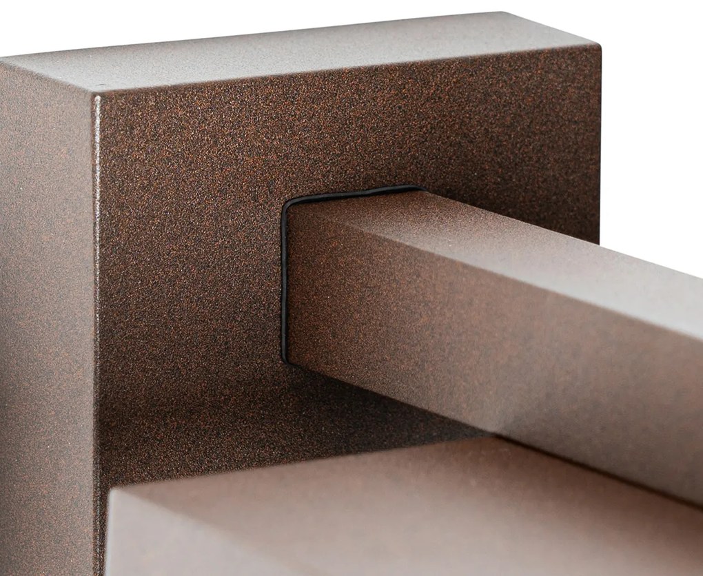 Okos kültéri fali lámpa rozsdabarna IP44 WiFi ST64-gyel - Charlois