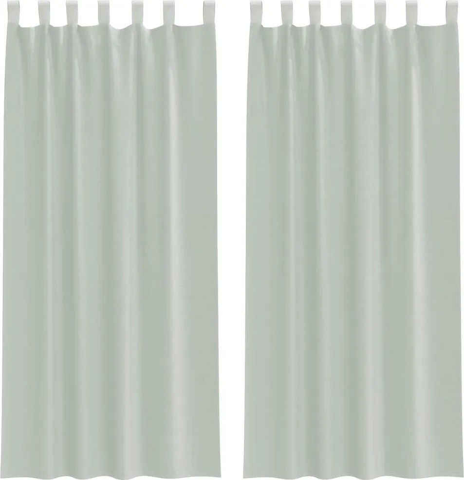 vidaXL 2 db világosszürke fátyolfüggönyök hurokkal 140x245 cm