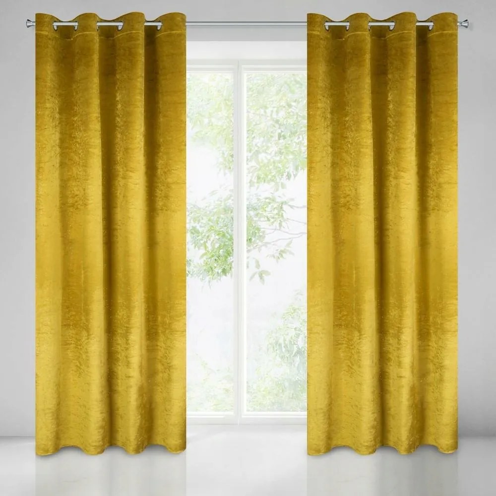 Függöny huzat 140x250 Elizia mustársárga