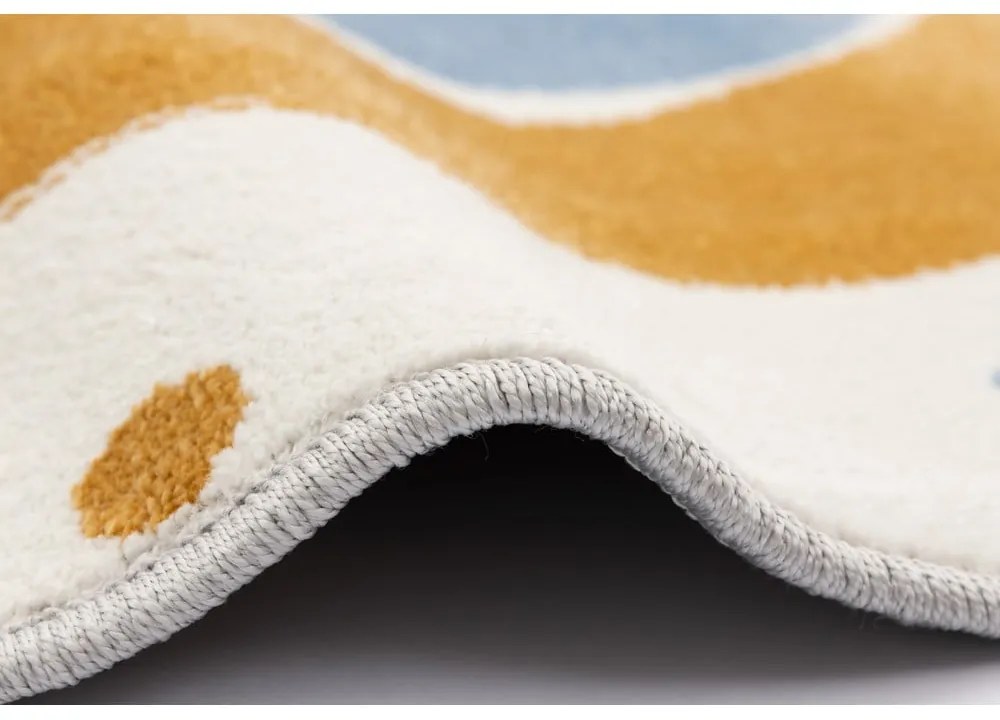 Okkersárga-elefántcsont színű gyerek szőnyeg ø133 cm Joyful Gold – FD