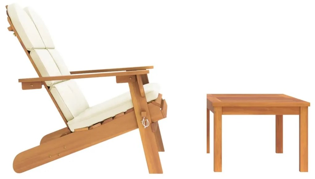 2 részes tömör akácfa kerti Adirondack ülőgarnitúra