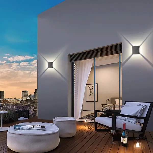 Brilagi - QUADRAY LED/4W/230V kültéri fali lámpatest, antracit, IP65