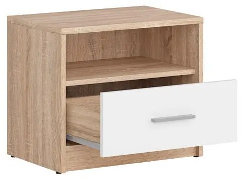 Éjjeliszekrény Nepo Plus 3 (szonoma tölgy + fehér) . 1098278