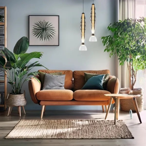 LED Csillár zsinóron LUCCO LED/18W/230V átm. 15 cm füstös