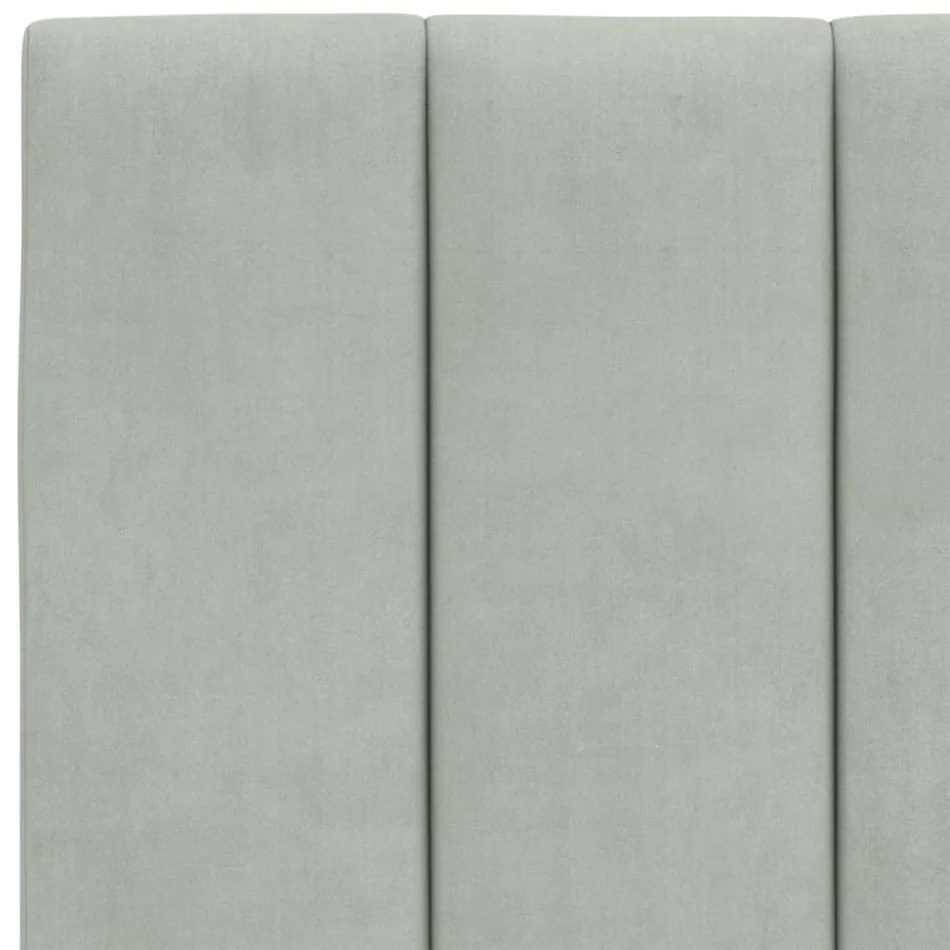 világosszürke bársony ágykeret matrac nélkül Hanko 140x200 cm