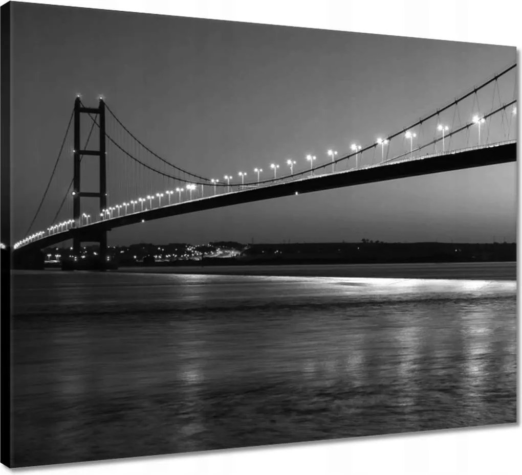 Vászonkép 50x40 Éjszakai kép a hídról