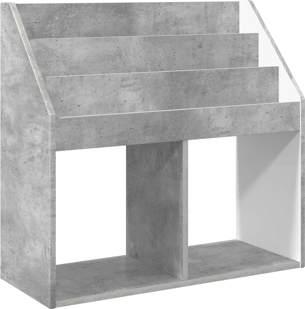 vidaXL Gyerek Könyvespolc Beton Szürke 72,5 x 29,5 x 69 cm Faanyag