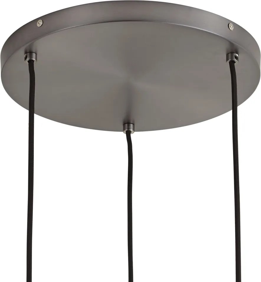 Design függőlámpa Gun metal 3-lámpás - Ard