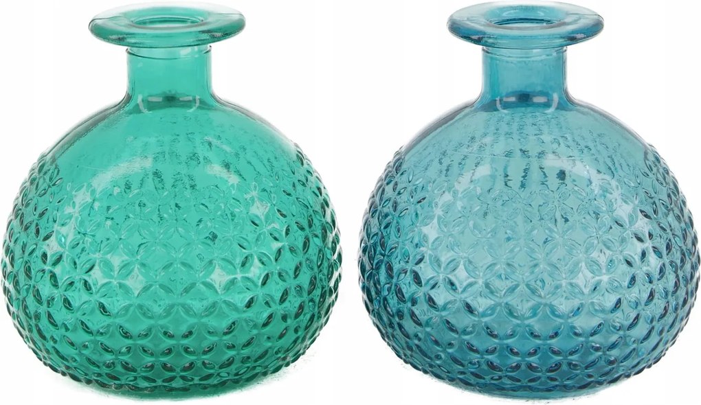 Palack modern váza buborék mix színek kék 11x11x12 cm