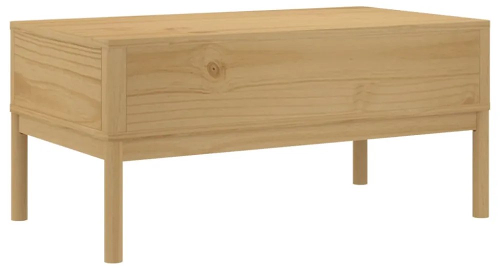 FLORO viaszbarna tömör fenyőfa dohányzóasztal 99 x 55,5 x 45 cm