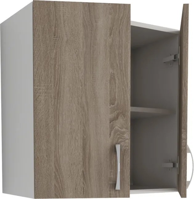 Benita 2 ajtós Felső konyhaszekrény Sonoma Tölgy-Fehér 60x30x60 cm