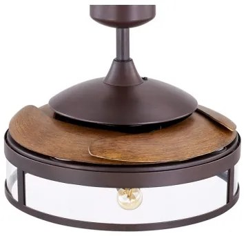 FANAWAY 212925 - LED mennyezeti ventilátor CLASSIC 3xE27/4W/230V barna + DO