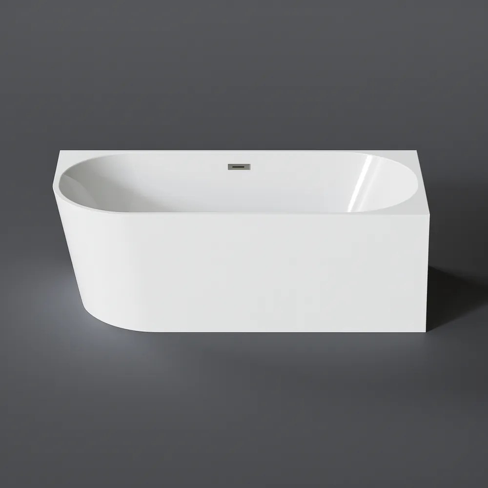 CORNER || félszabadon álló fürdőkád, sarokba, jobbos, fehér, 160x75x58 cm