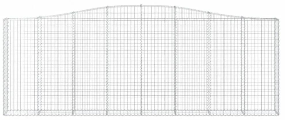 9 db íves horganyzott vas gabion kosár 400x30x140/160 cm
