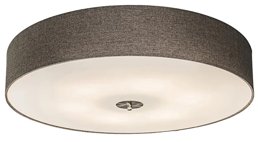 Okos mennyezeti lámpa taupe 70 cm 6 darab A60 WiFi izzóval - Drum Jute