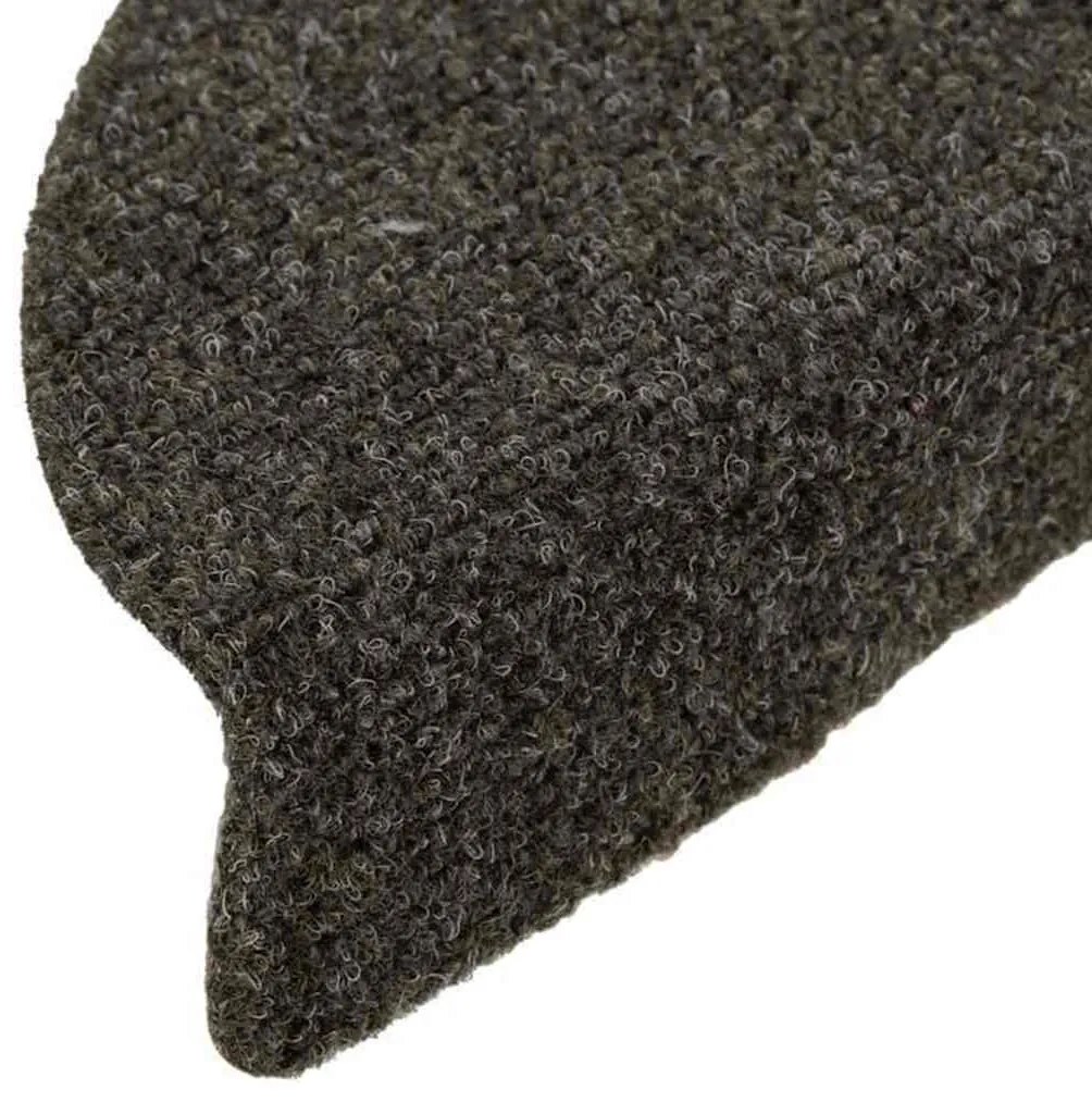 5 db öntapadós lépcsőszőnyeg 56 x 17 x 3 cm antracitszürke félkör alakú