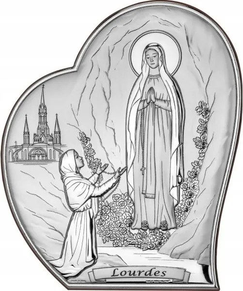 Lourdes-i Szűzanya kép SA0004/3 Gravírozás Ingyen!