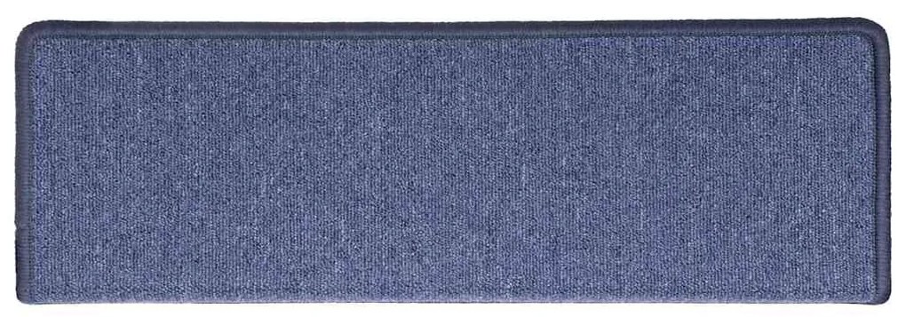 30 db kék lépcsőszőnyeg, téglalap alakú széllel, 65 x 21 x 4 cm