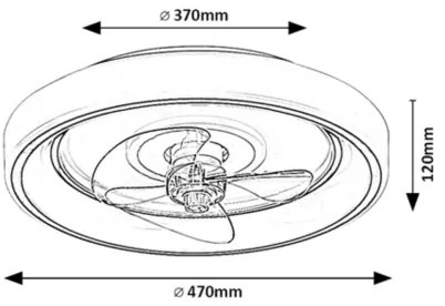 Rabalux 71009 - LED Dimmelhető mennyezeti ventilátor HORACIO LED/67W/230V + távirányító
